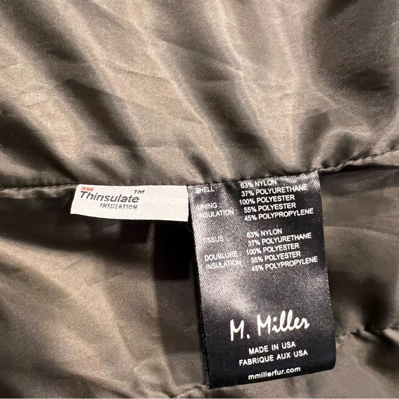 M. Miller Orange Nora Quilted Vest with Fur Sz-S - Picture 12 of 13